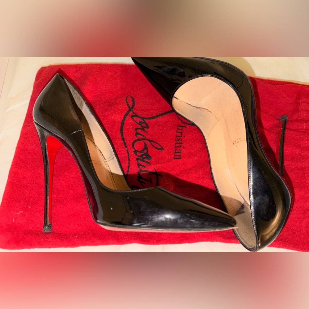 Christian Louboutin So Kate 120 Black Patent Leather Heels – Size 37 - Picture 2 of 8